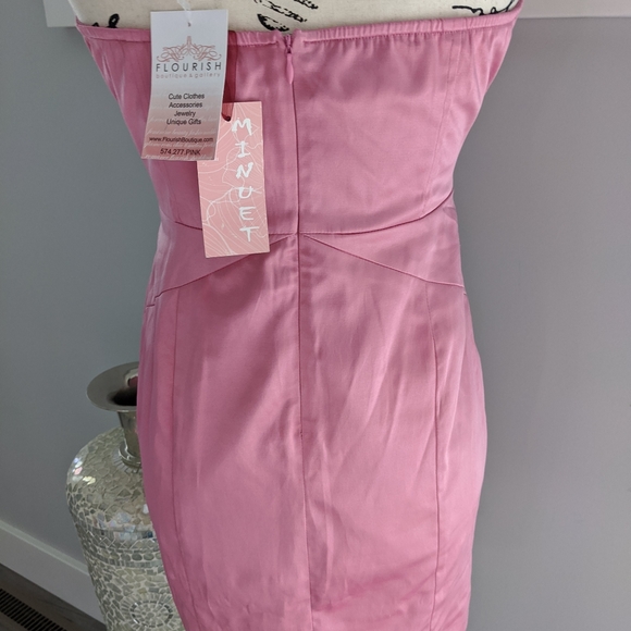 Pink Satin Dress - Picture 3 of 4